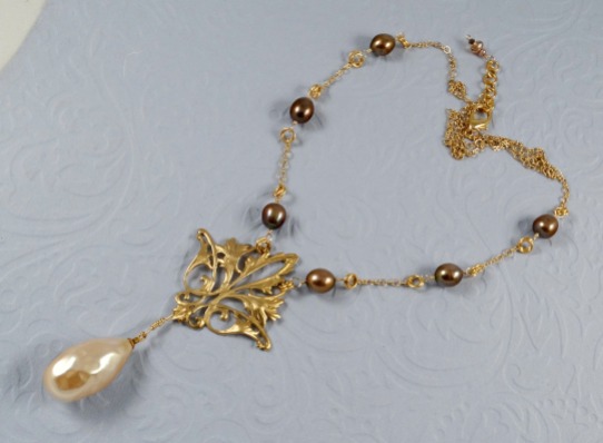 Necklace featuring genuine Haskell pearl. Inspired by Brenda Sue Landsdowne.